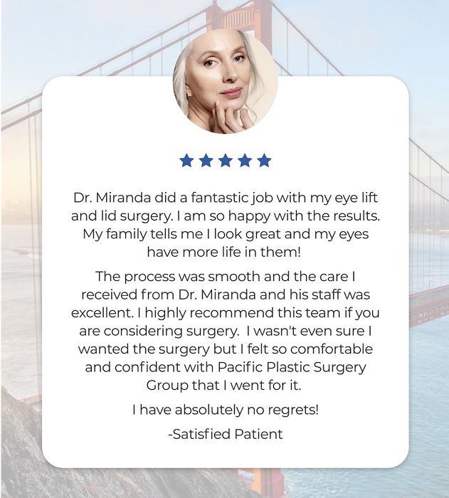 Patient testimonial for eye lift and lid surgery